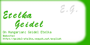 etelka geidel business card
